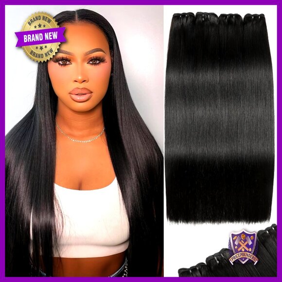 12A Brazilian Virgin Human Hair Extensions 4 Bundles Straight 22-28 Inch